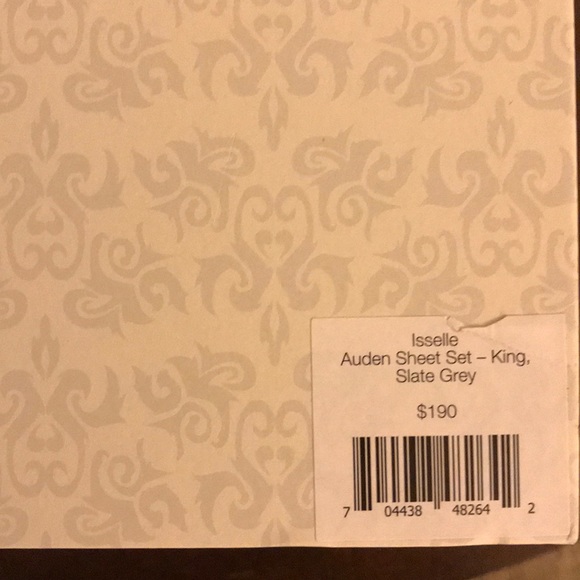 Isselle Auden Sheet Set King Slate Gray New - Picture 4 of 4